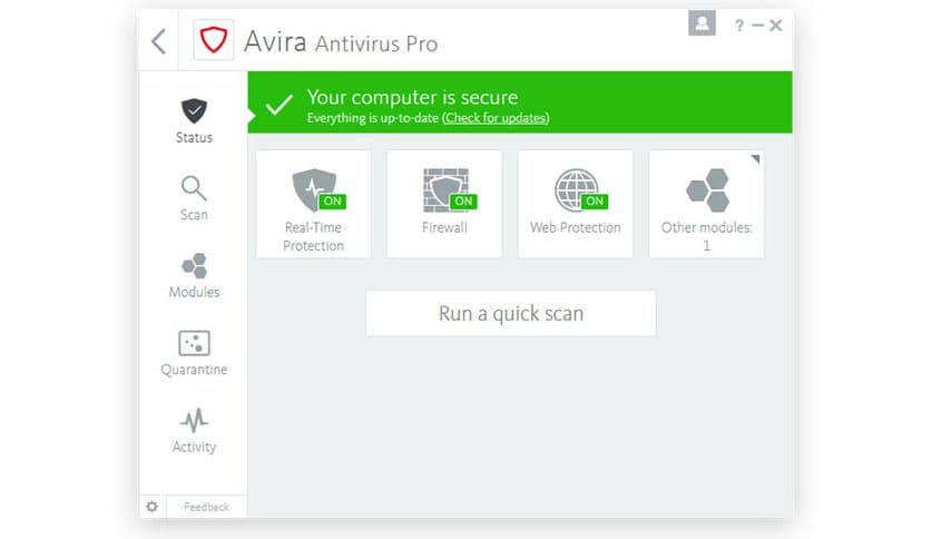 Avira Antivirus Pro 2020 v15.0.2007.1903