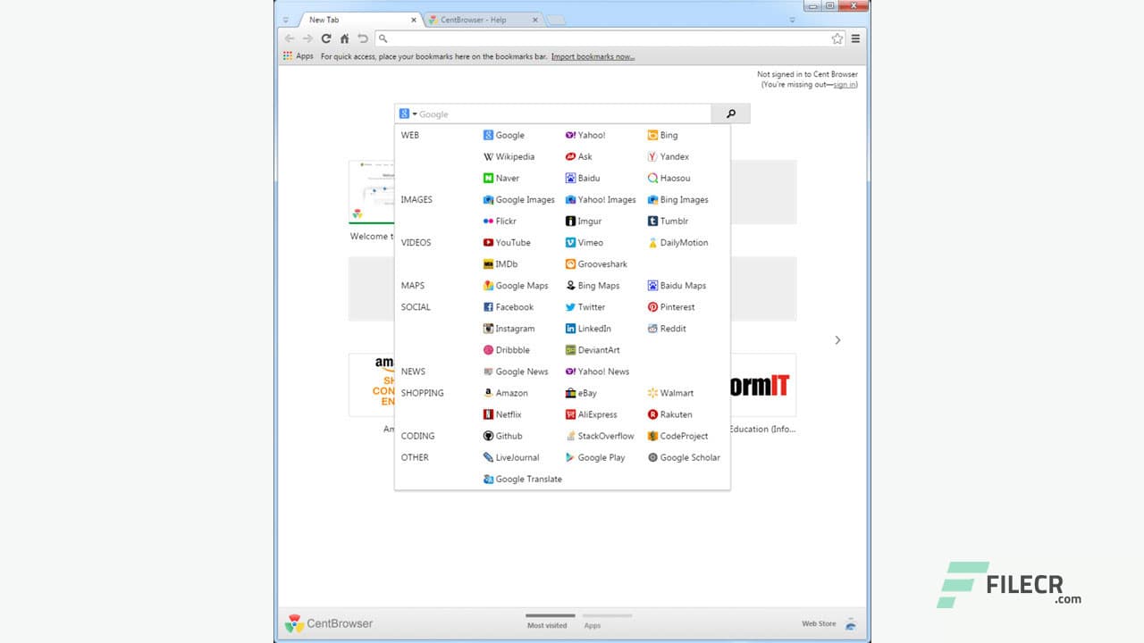Cent Browser 5.2.1168.83