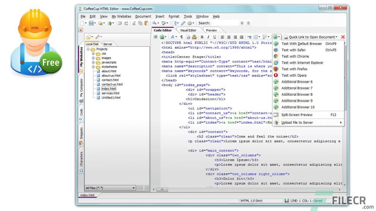 CoffeeCup HTML Editor 18.0 Build 890