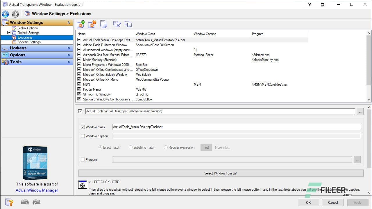 Actual Transparent Window 8.15.3