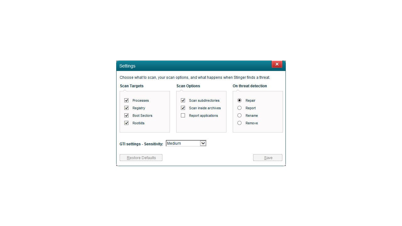 McAfee Stinger 12.2.0.659