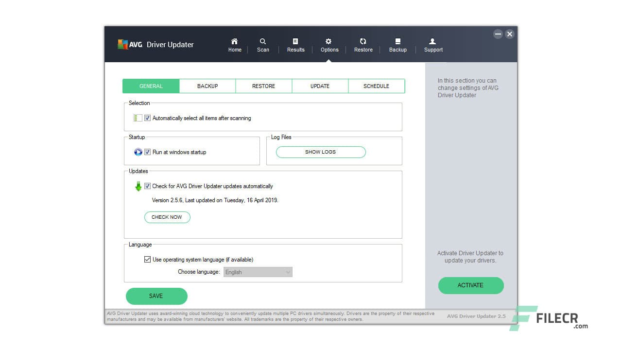 AVG Driver Updater 2.5.8