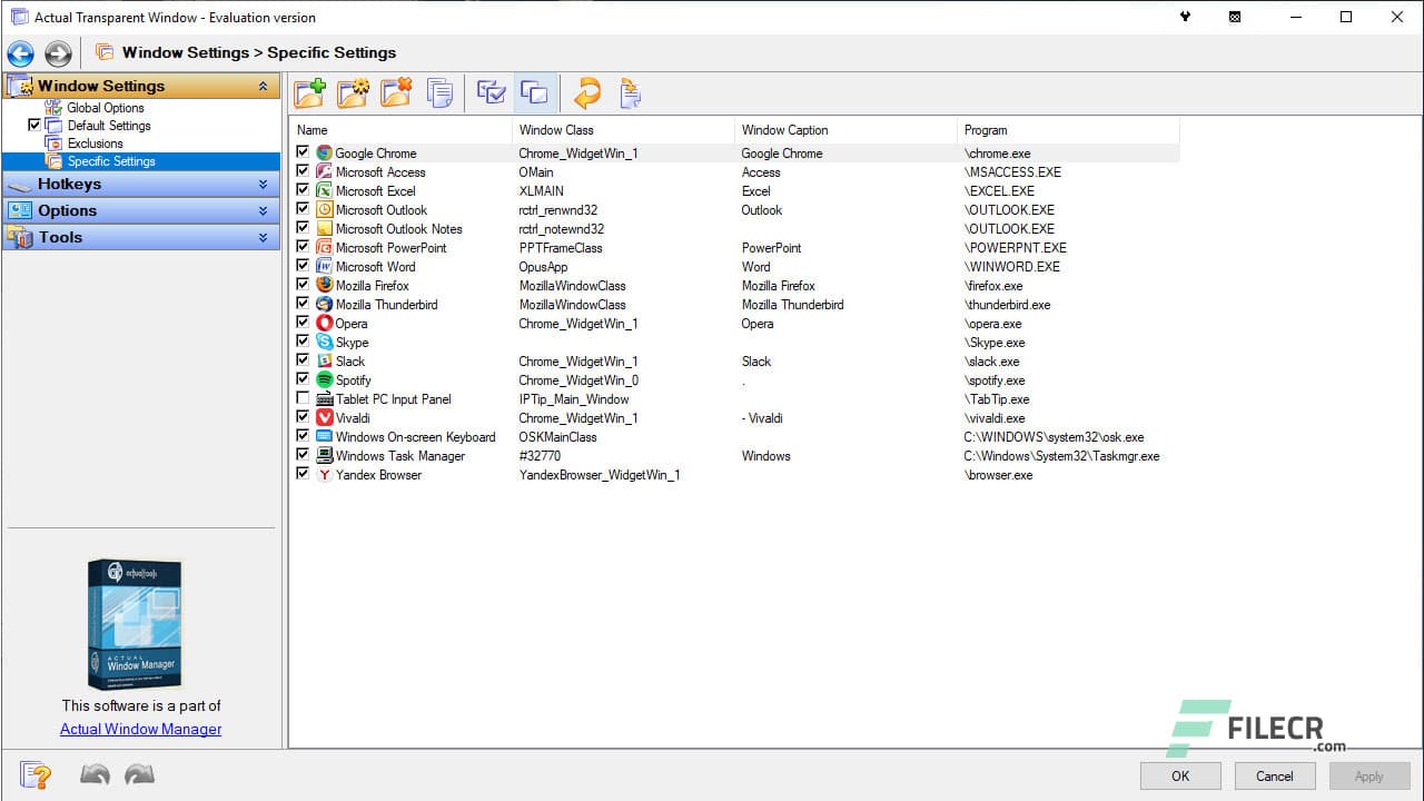 Actual Transparent Window 8.15.3