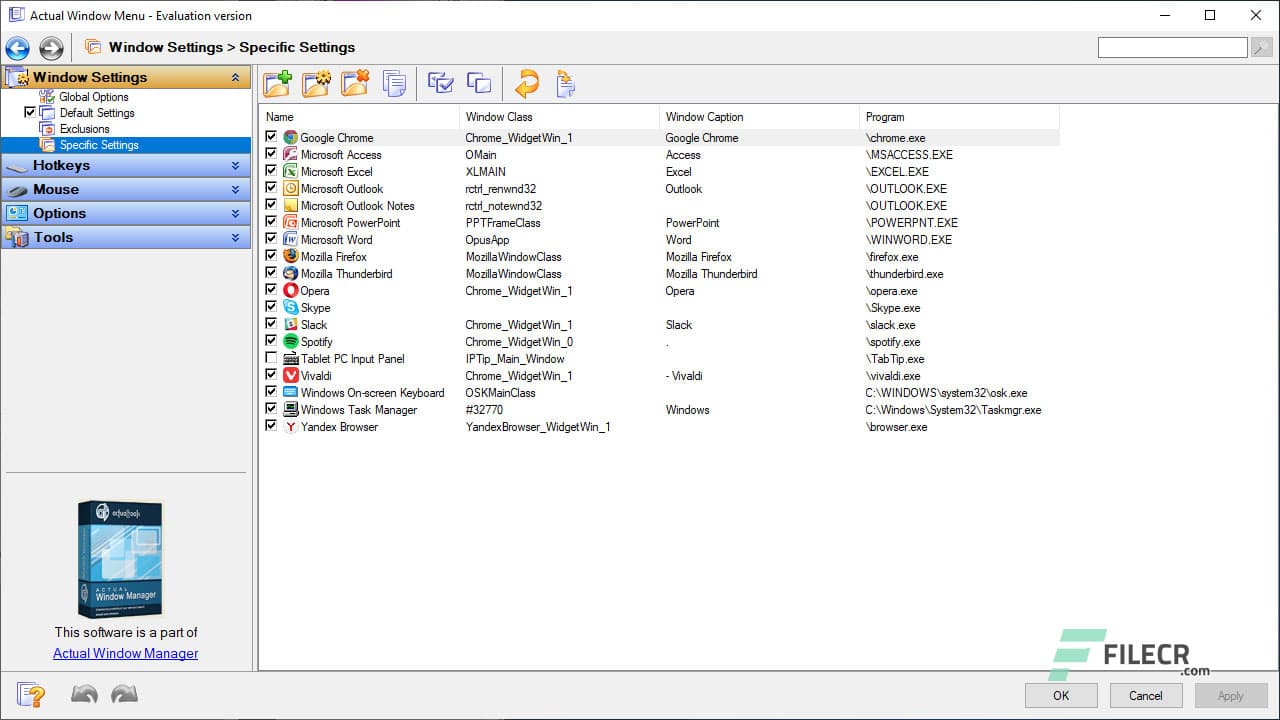 Actual Window Menu 8.15.3
