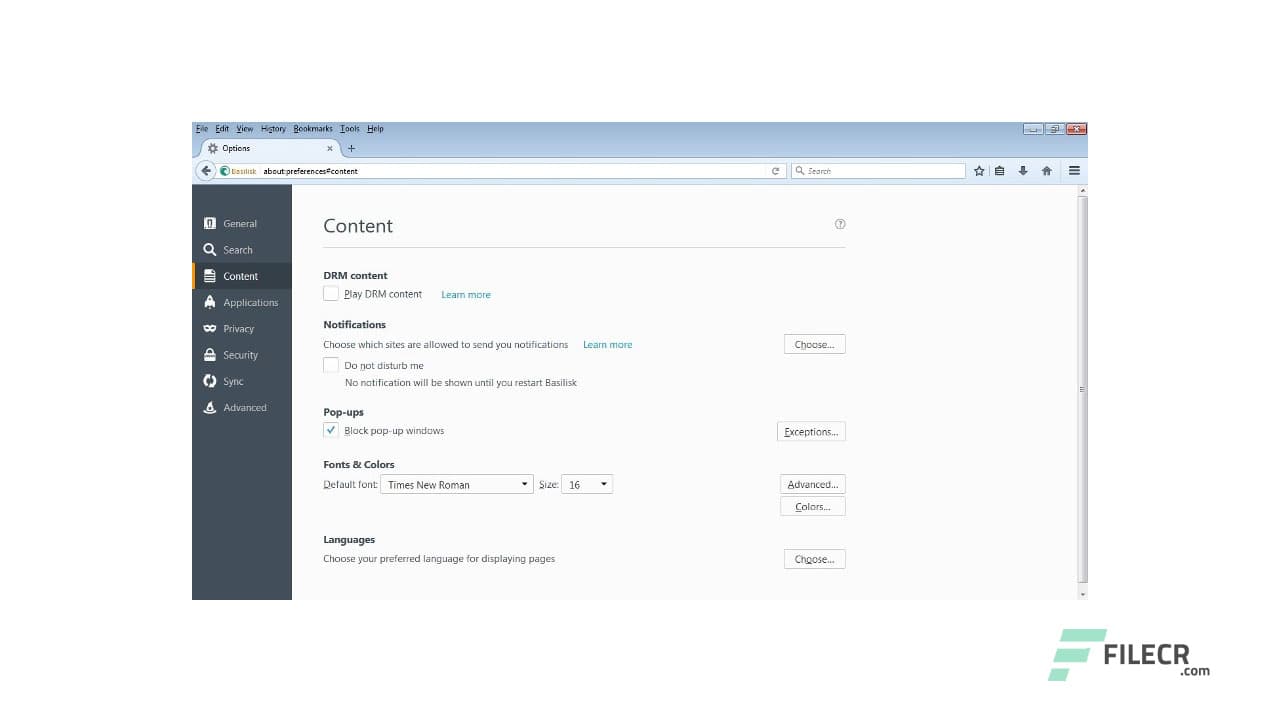 Basilisk Web Browser 2025.02.22