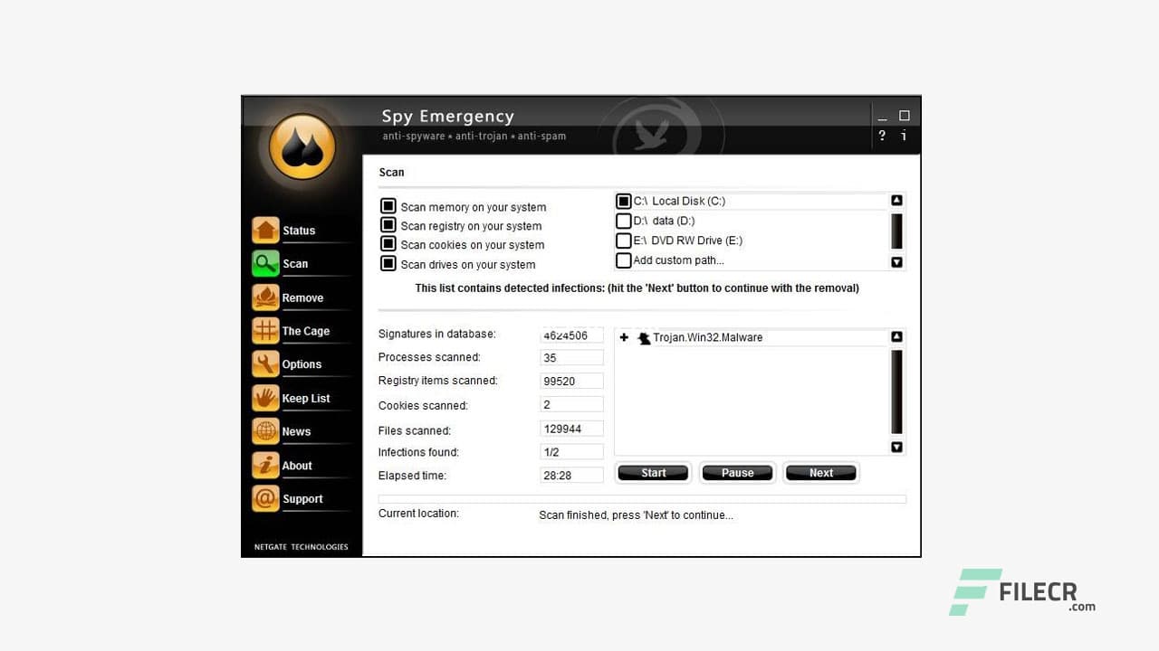 NETGATE Spy Emergency 2020.25.0.800