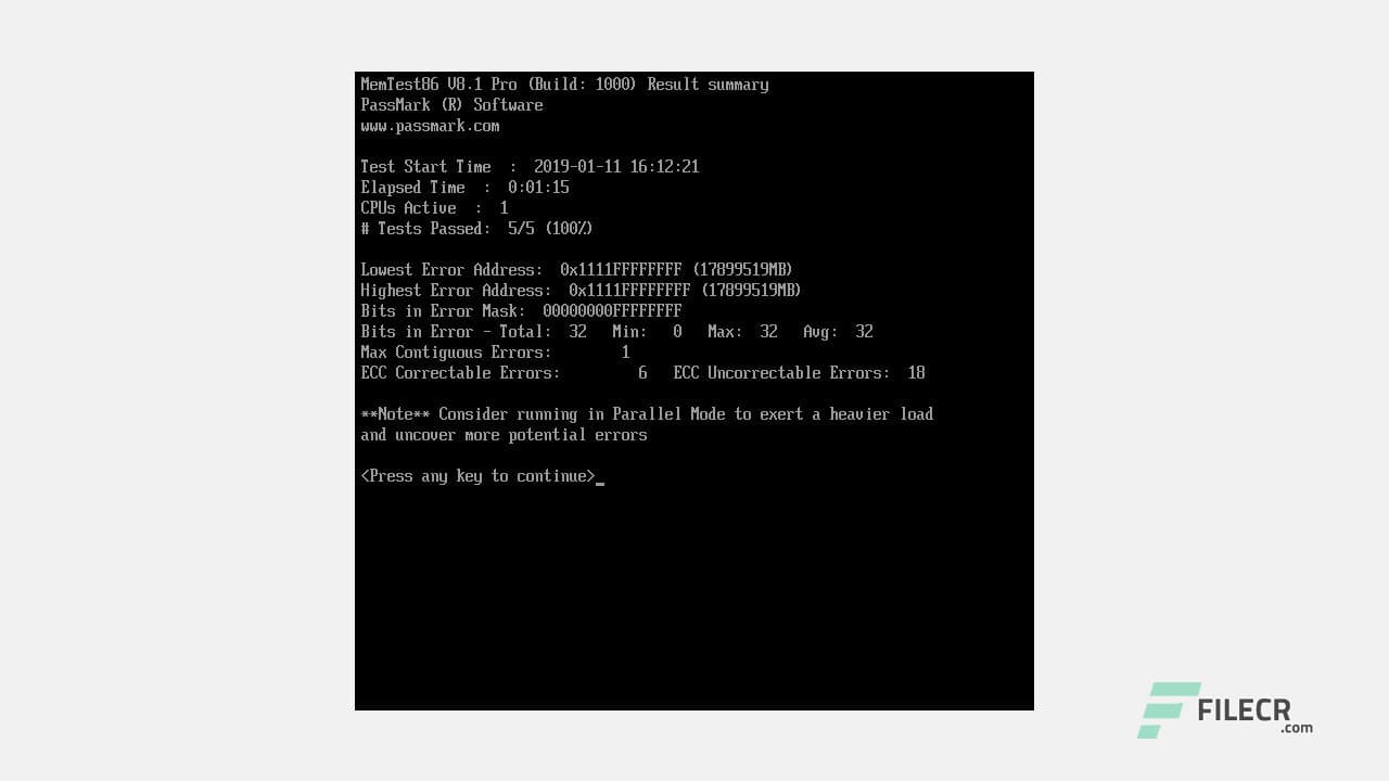 PassMark MemTest86 Pro 11.6.1000