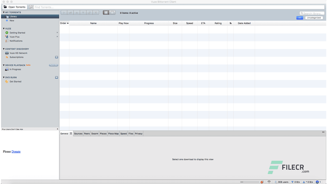 Vuze Bittorrent Client