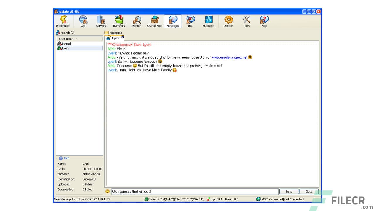 eMule 0.70 – P2P client