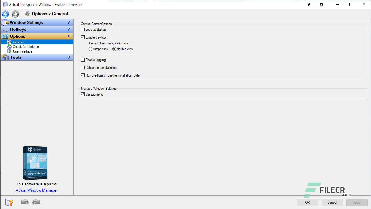Actual Transparent Window 8.15.3