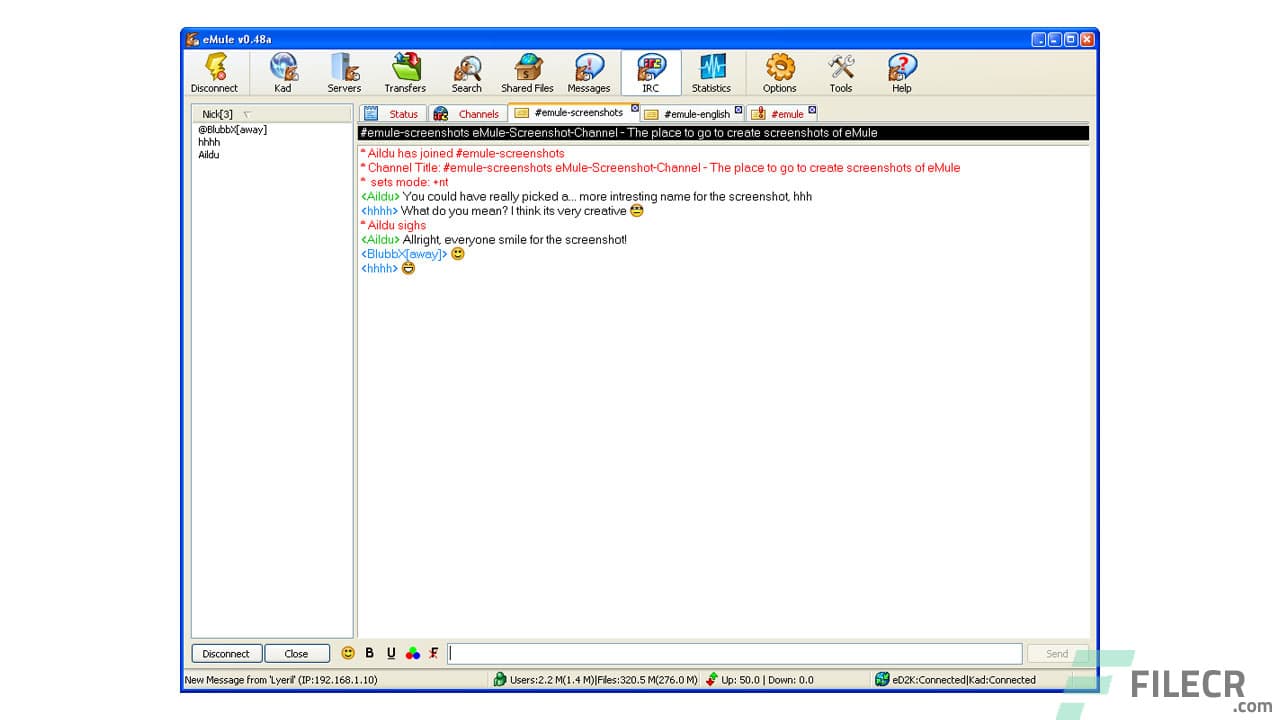 eMule 0.70 – P2P client