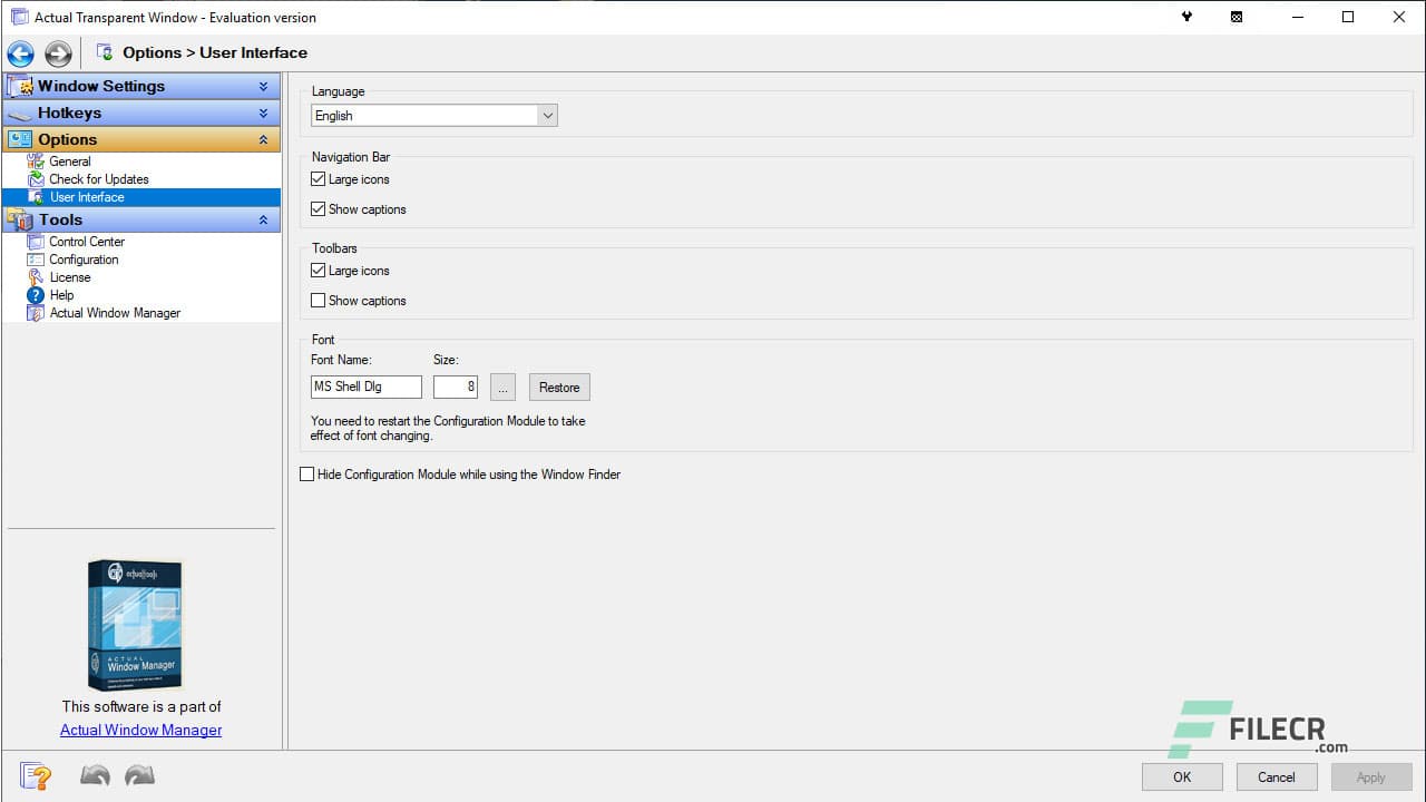 Actual Transparent Window 8.15.3