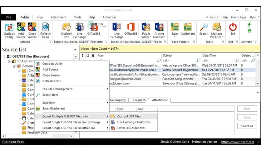 Shoviv Outlook Suite 20.1