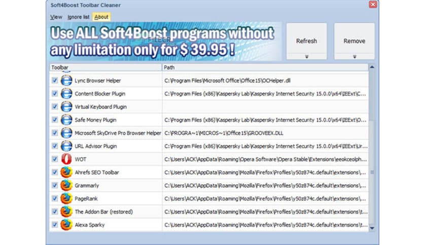 Soft4Boost Toolbar Cleaner 8.2.9.365