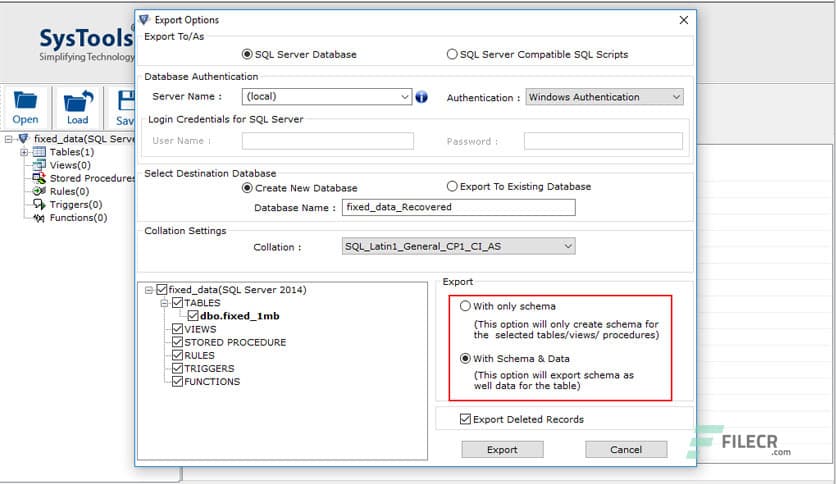 SysTools SQL Recovery 13.8