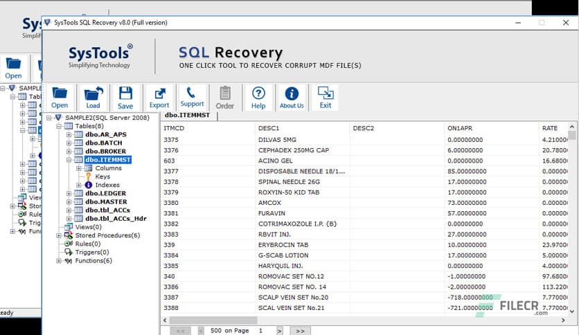 SysTools SQL Recovery 13.8