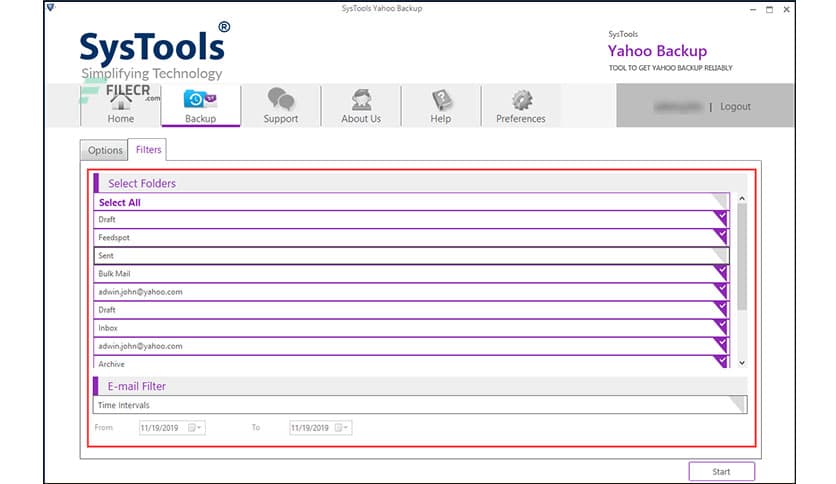 SysTools Yahoo Backup 4.0