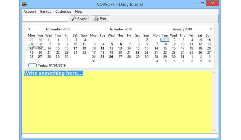 VovSoft Daily Journal 5.9