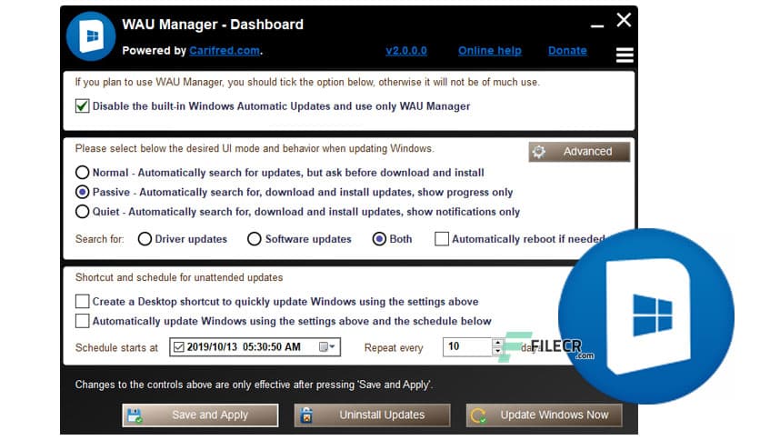 WAU Manager (Windows Automatic Updates) 3.8.5.0