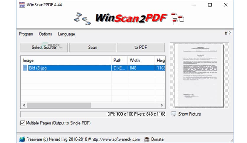 WinScan2PDF 9.49