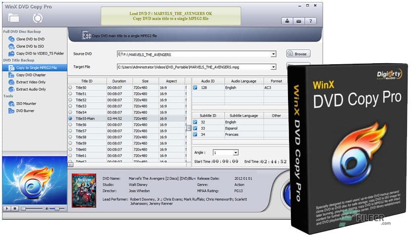 WinX DVD Copy Pro 3.9.8