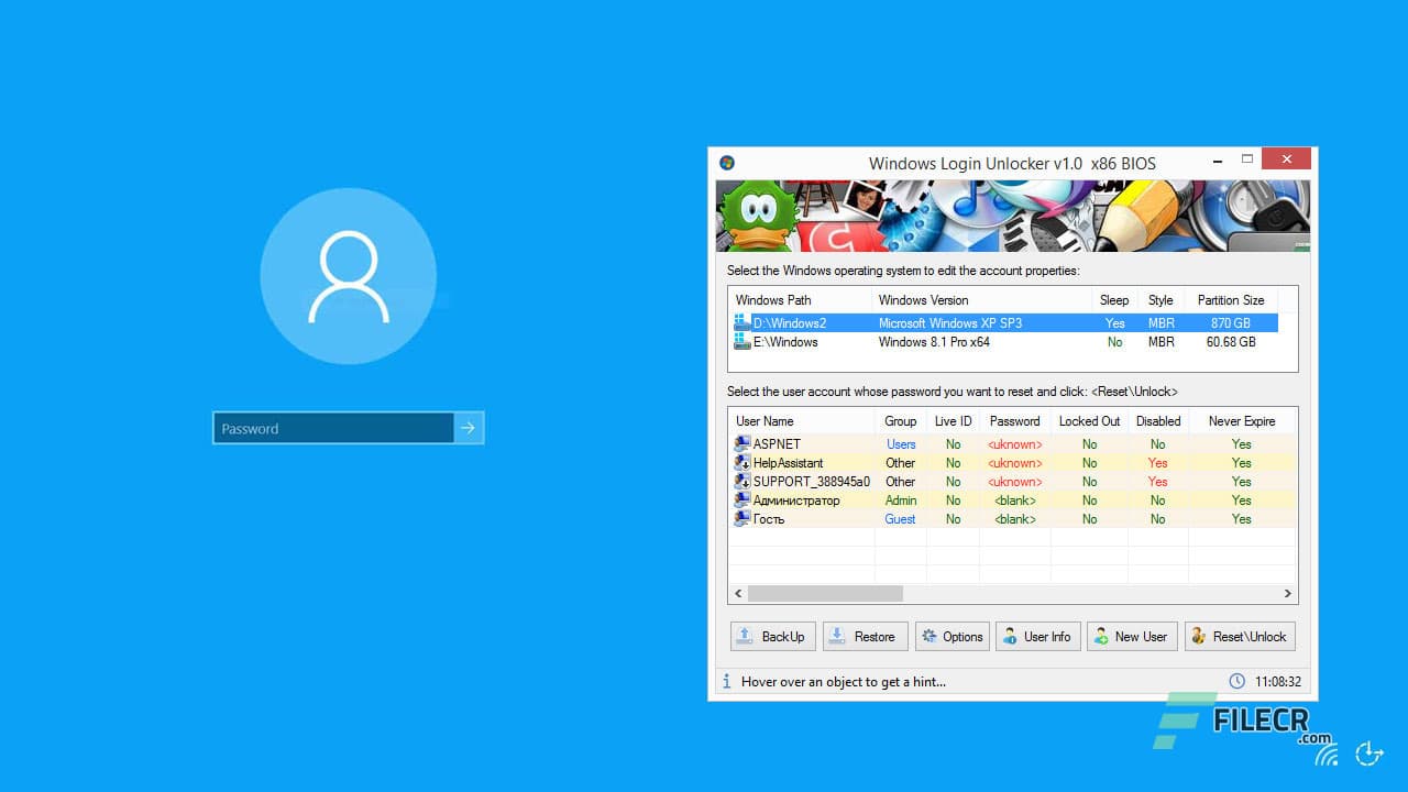 Windows Login Unlocker 2.3.6404 Pro + WinPE