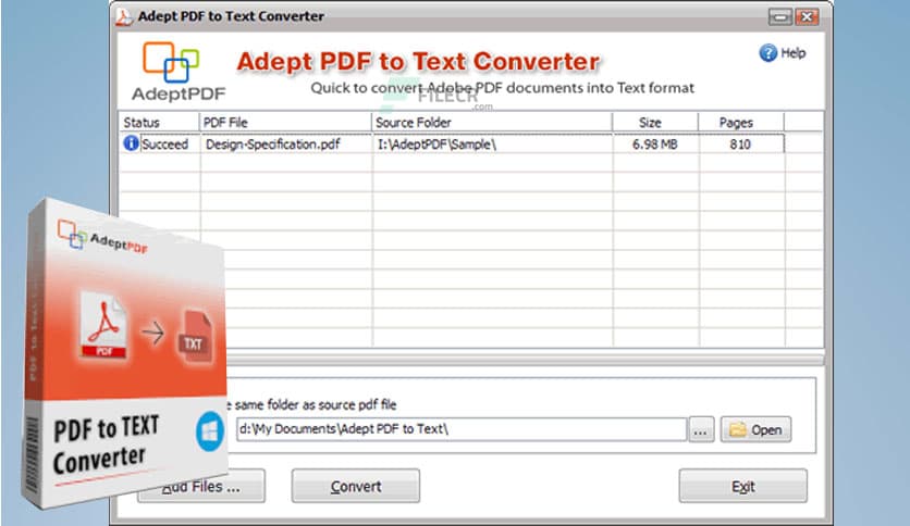 Adept PDF to Text Converter 4.00