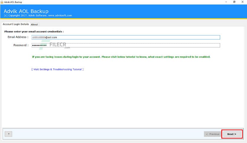 Advik AOL Backup 4.0