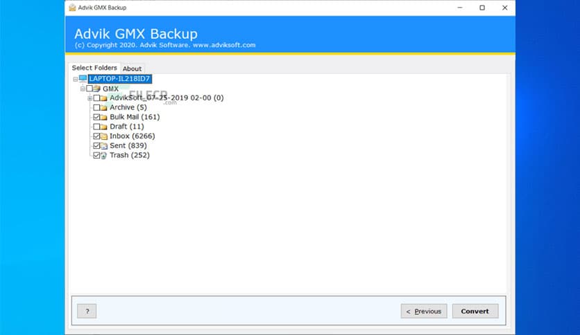 Advik GMX Backup 4.0