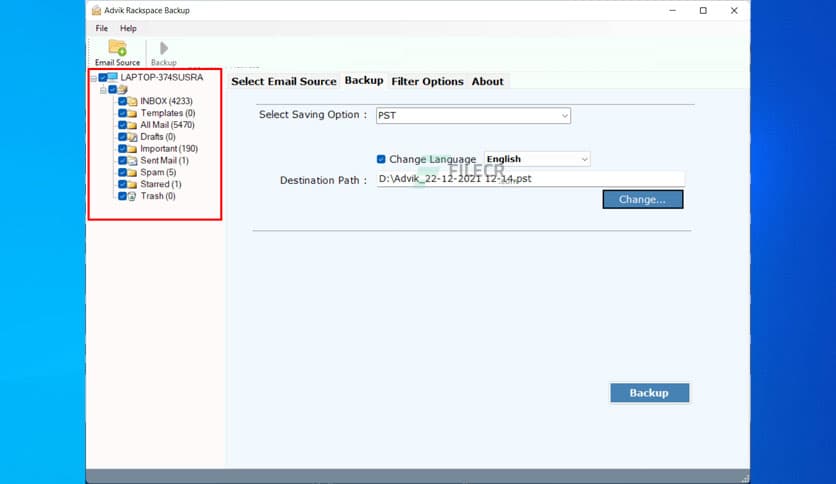 Advik Rackspace Backup 4.0