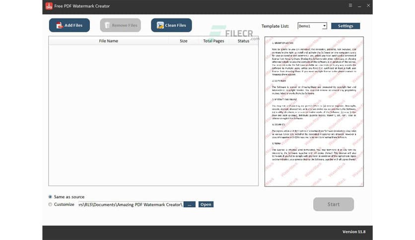 Amazing PDF Watermark Creator 11.8.0.0