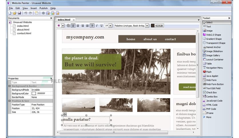 Ambiera WebsitePainter 3.6