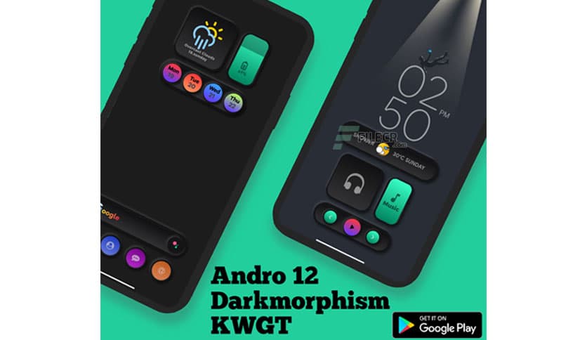 Andro 12 Darkmorphism KWGT v1.4.0