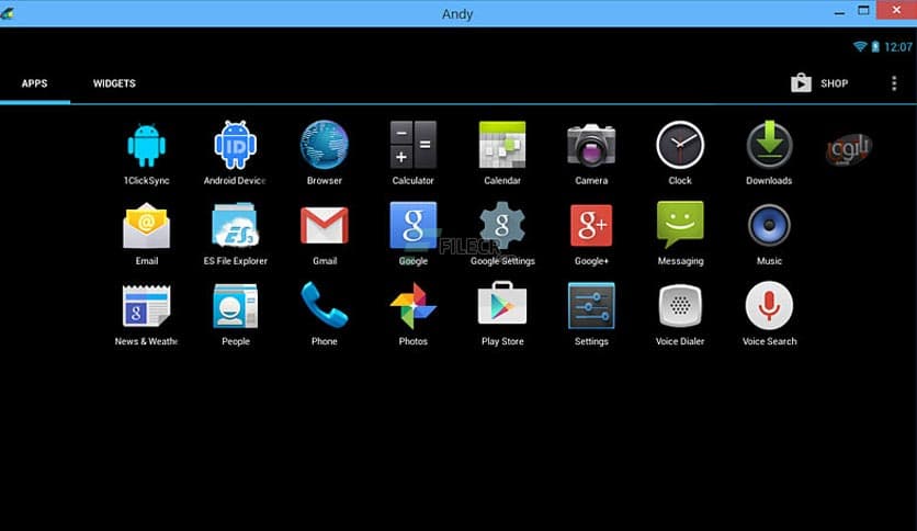Andy Android Emulator 47.260.1096