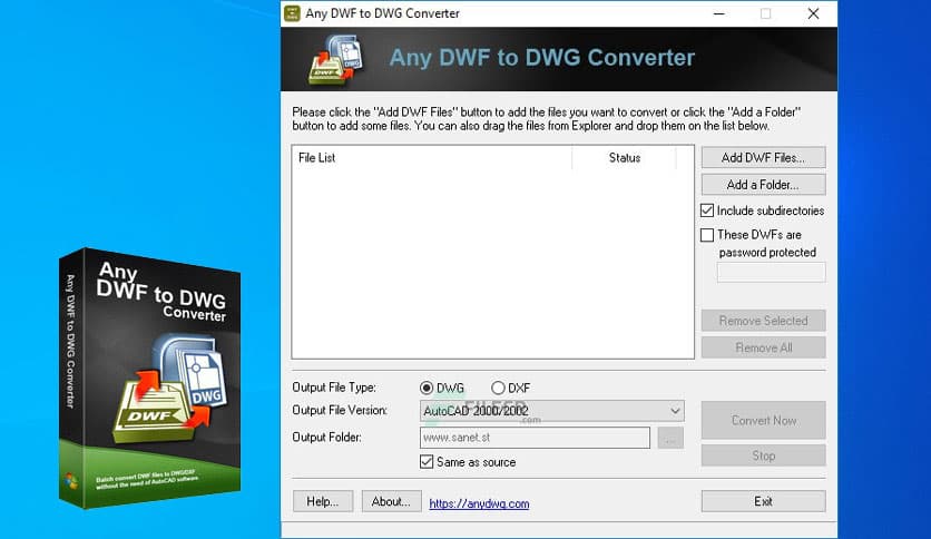 AnyDWG Software DWF to DWG Converter 2027.0