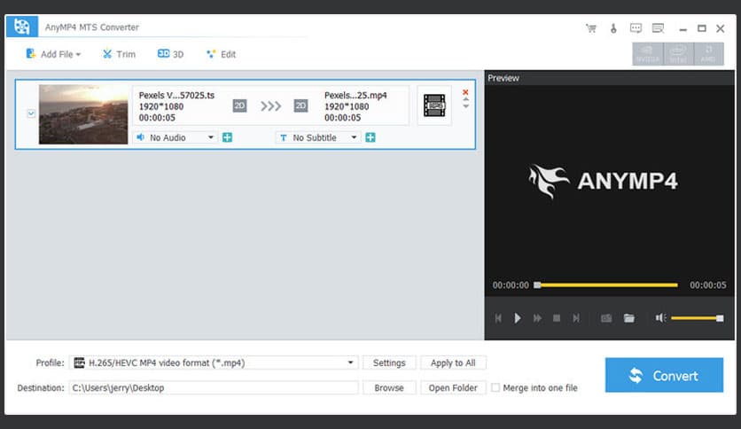 AnyMP4 MTS Converter 7.2.38