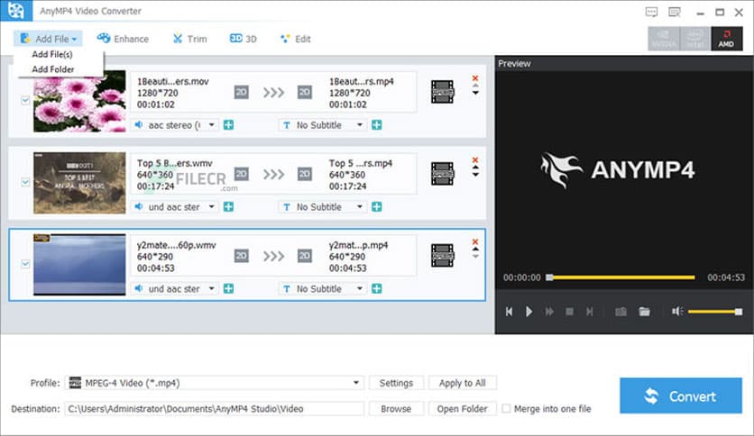 AnyMP4 Video Converter 7.2.58