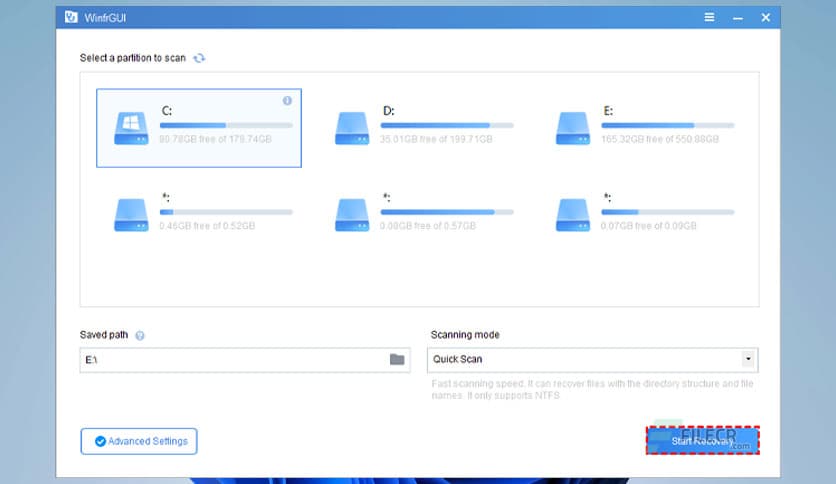 AOMEI WinfrGUI 1.0.2