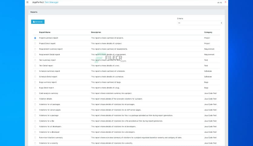 AppPerfect Test Manager 16.0.0.20220323-68