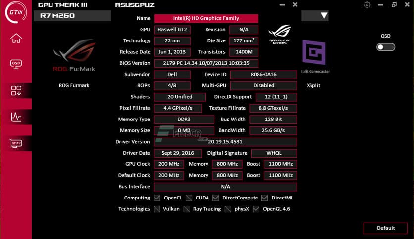 ASUS GPU Tweak III v2.0.8.5