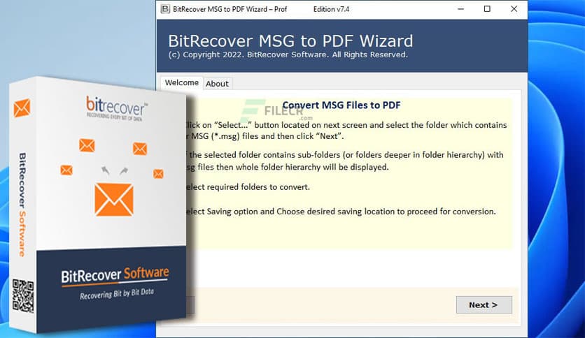 BitRecover MSG to PDF Wizard 26.1