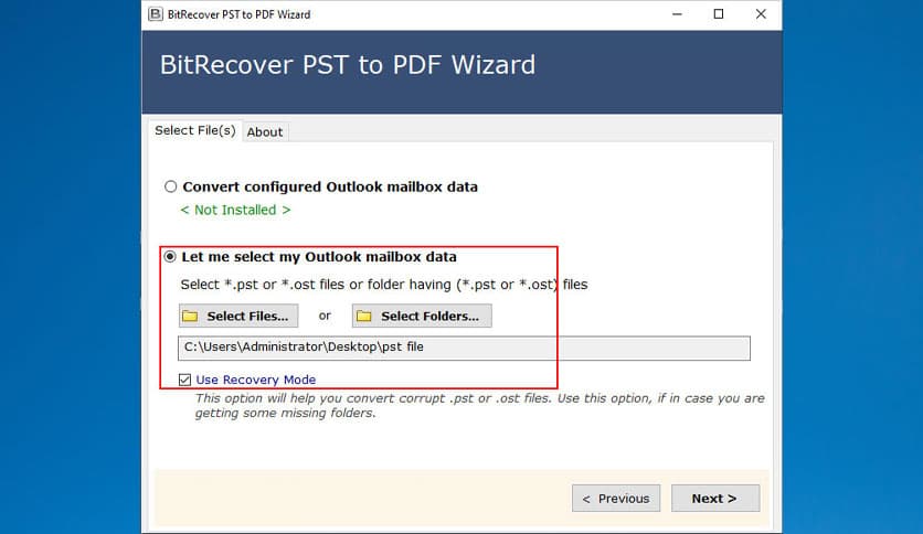BitRecover PST to PDF Wizard 26.1