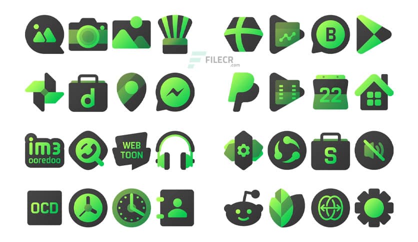 Blackdiant Green – Icon Pack v2.5