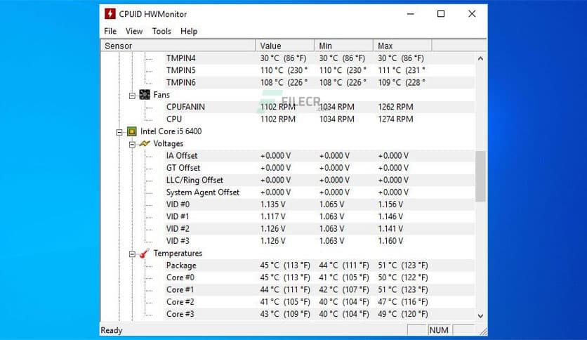 CPUID HWMonitor Free 1.61