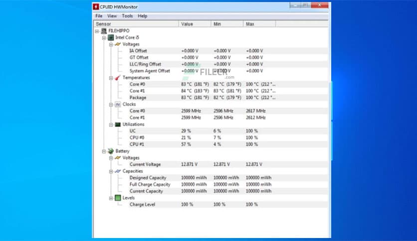 CPUID HWMonitor Free 1.61
