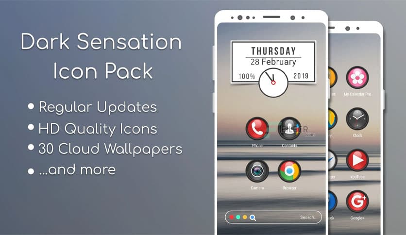 Dark Sensation Icon Pack 8.0.8