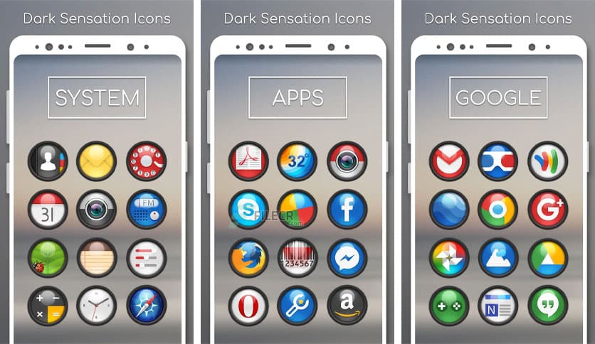 Dark Sensation Icon Pack 8.0.8
