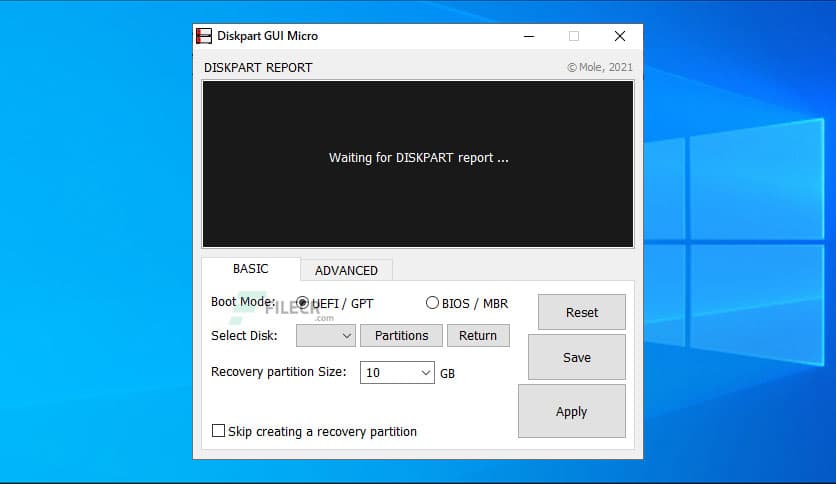 Diskpart GUI Micro 2.0