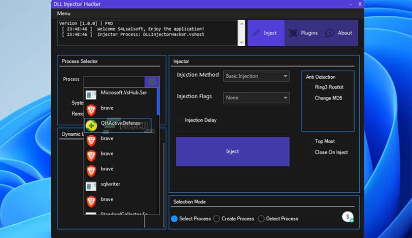 DLL Injector Hacker 1.6.4.5