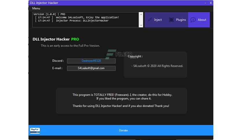 DLL Injector Hacker PRO 1.2.8